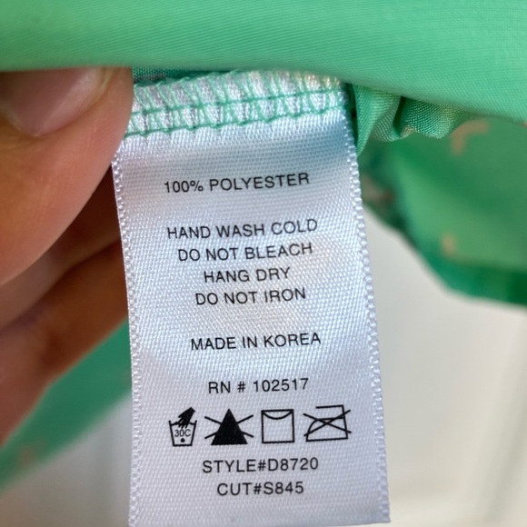 Soprano Mint Green Star Pattern Mini Dress - Picture 5 of 6